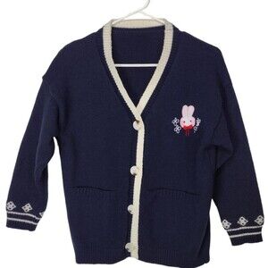 Sweet Bunny Cute Embroidered Cardigan Sweater Coriresha Kawaii Korean Mori Girl
